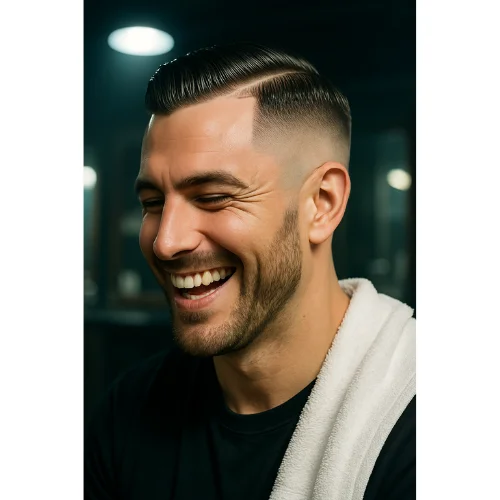 Hard Comb Over Fade