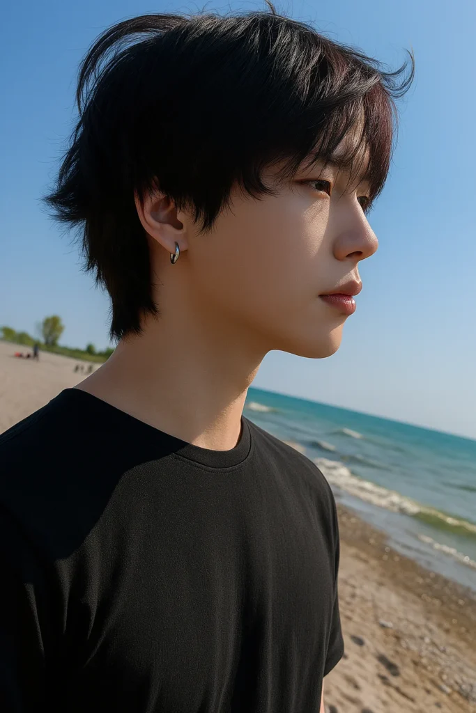 Wolfcut Men Short Hair