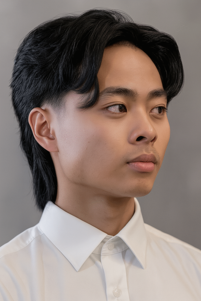 Wolfcut Men Short Hair Mullet