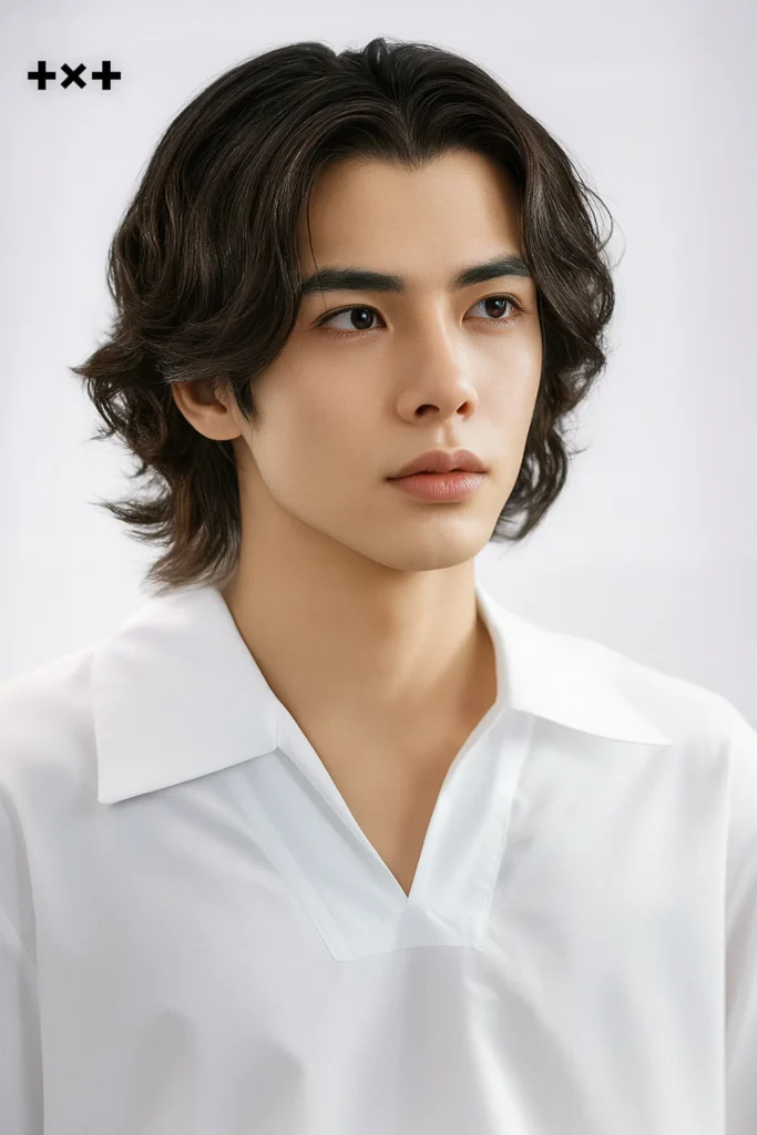 Wolfcut Men Short Long Hair
