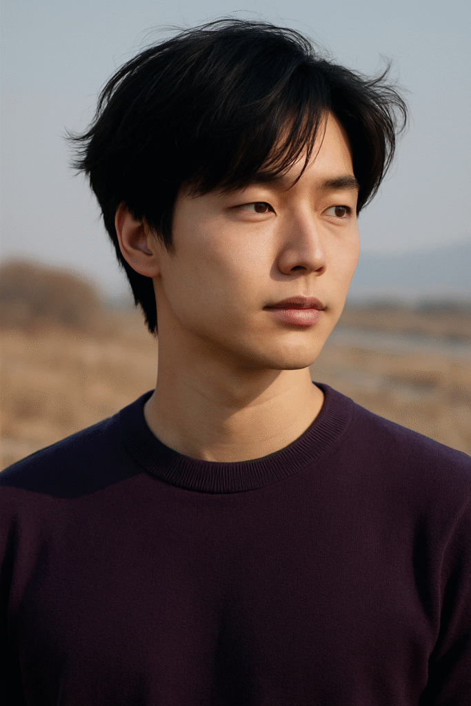 Wolfcut Men Short Straight Hair