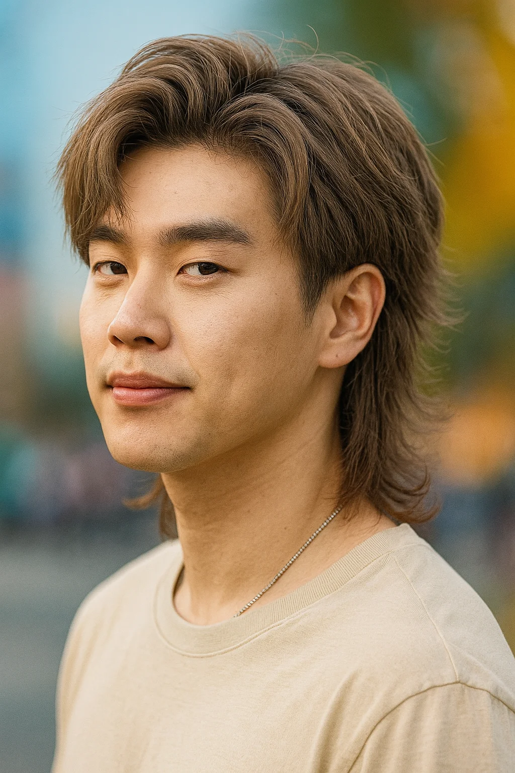 Asian Mullet Hairstyle Men