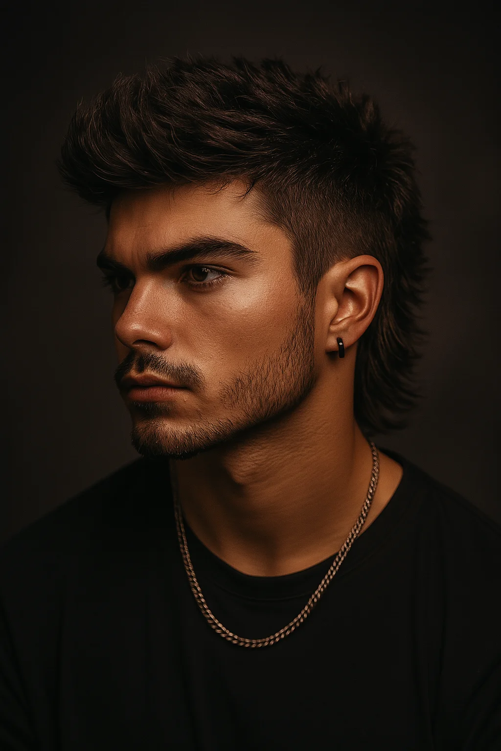 Burst Fade Mullet Hairstyle
