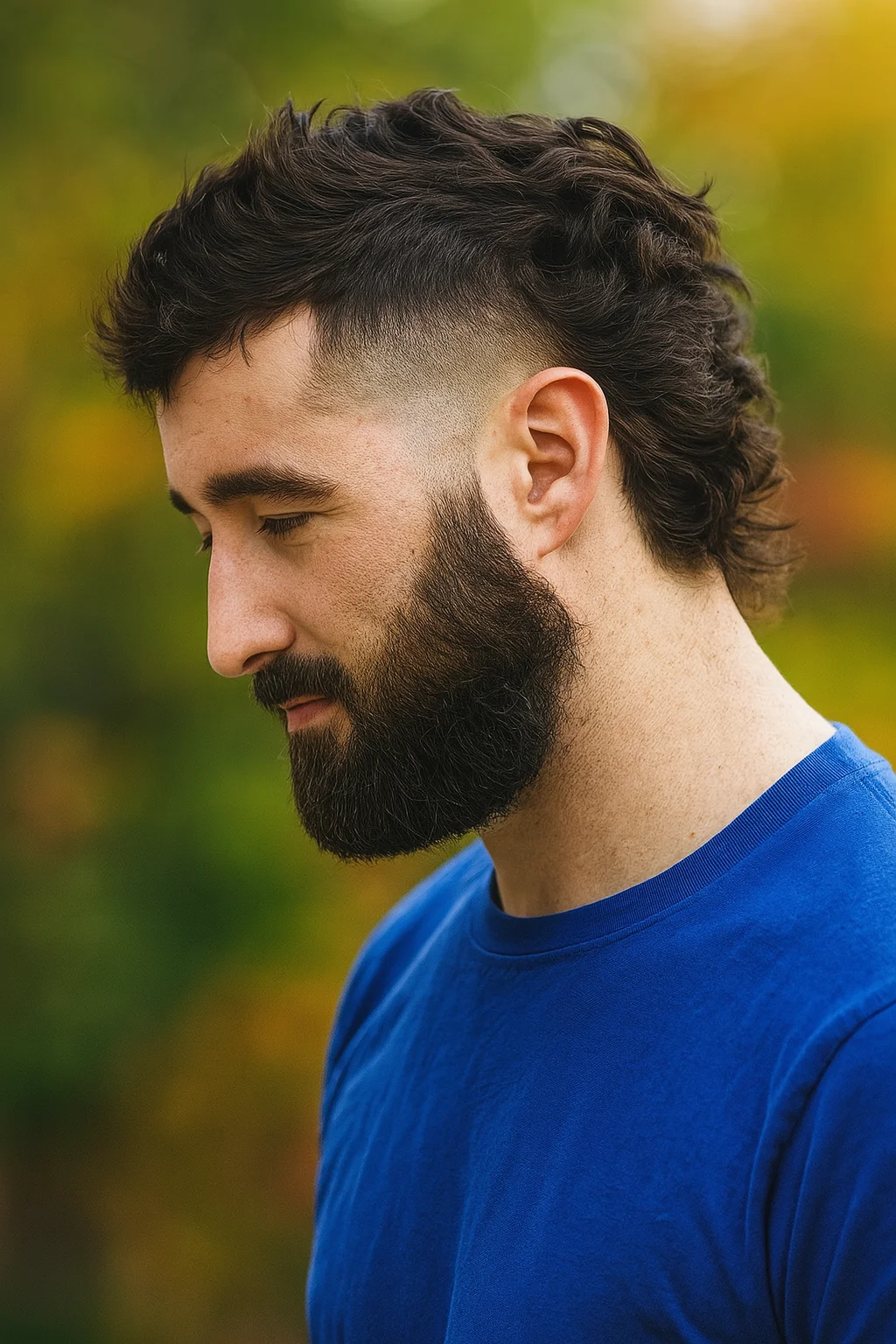 Choppy Mullet Taper Fade Haircut