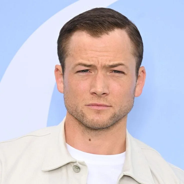 Crew Cut With Widow’s Peak – Inspired by Taron Egerton