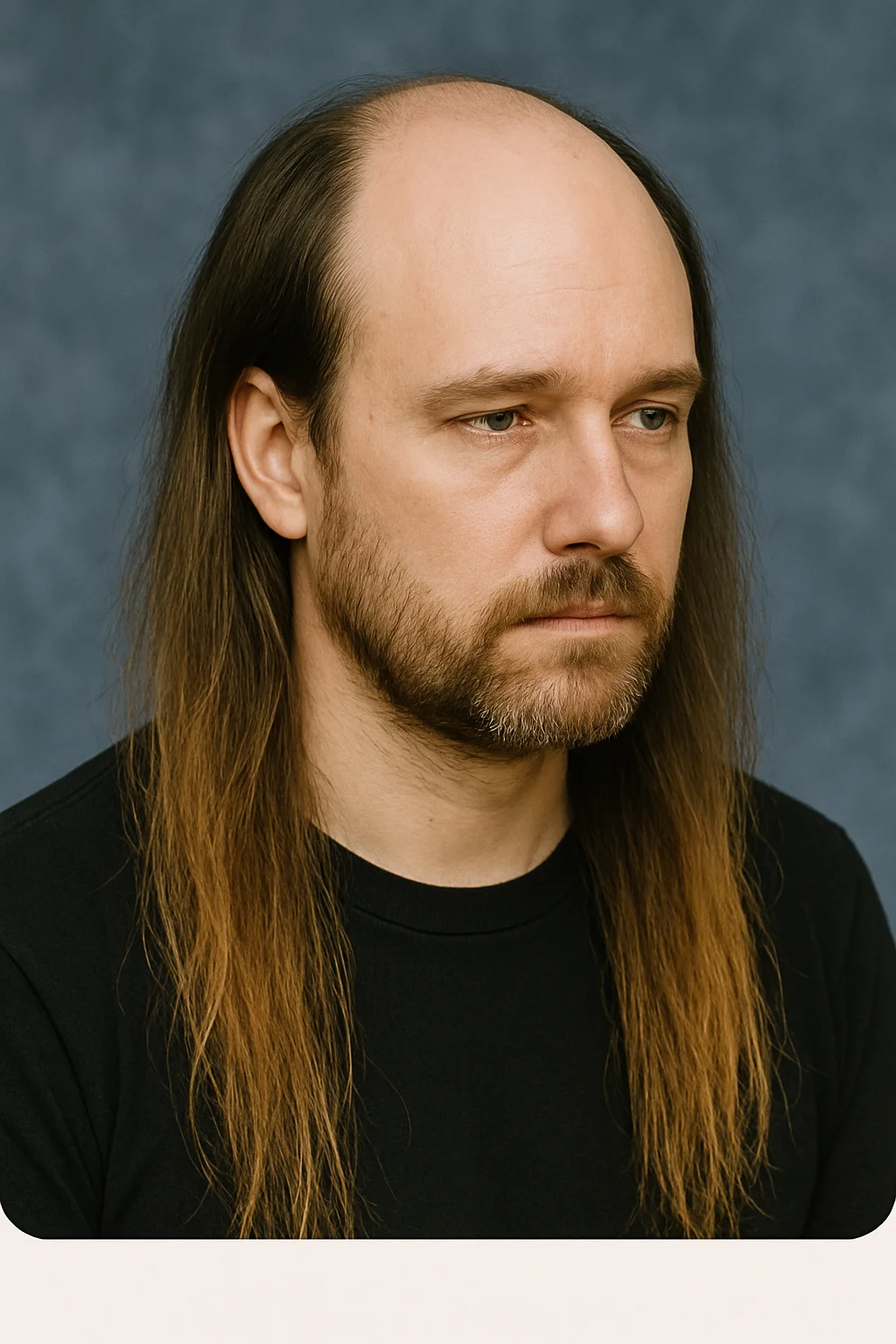 Long Hair men with Frontal Balding