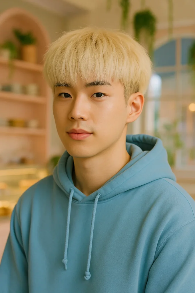 Blonde Fluffy Edgar Cut