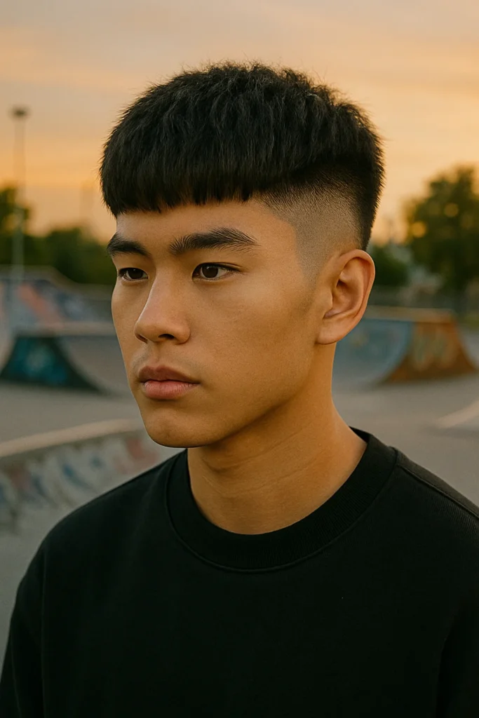 Buzzed Sides Fluffy Edgar Cut