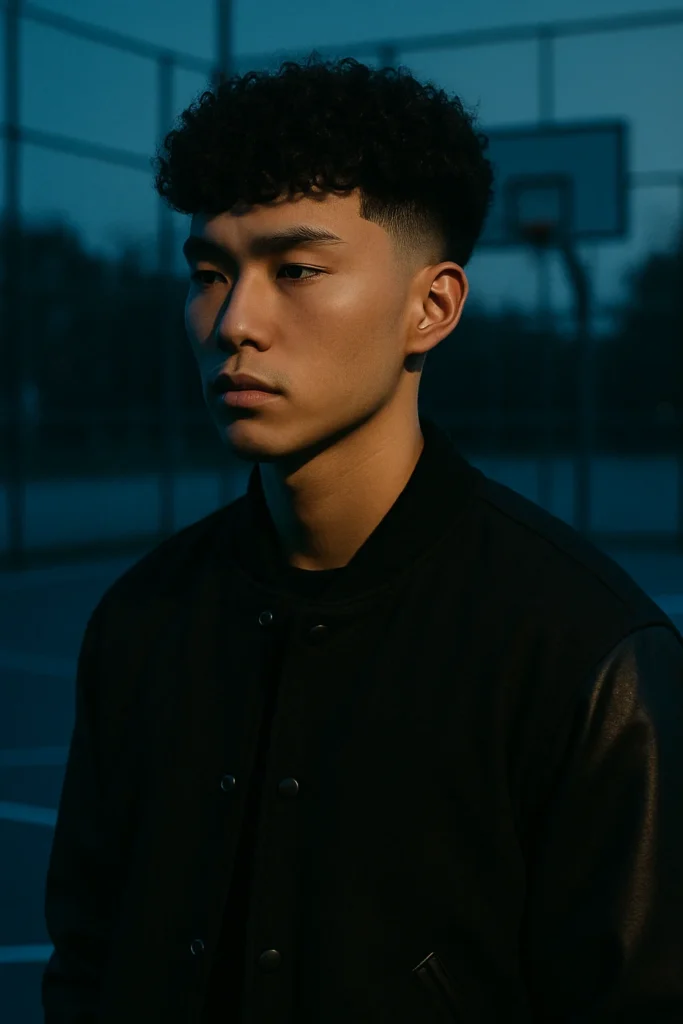 Curly Taper Fade Haircut Fluffy Edgar Cut