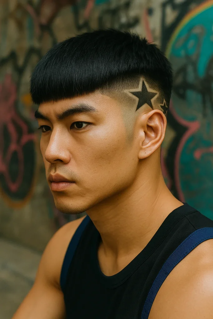 Edgar Haircut with Fade Design