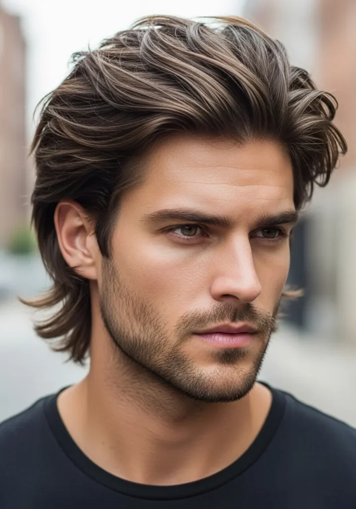 Male wolf cut style
