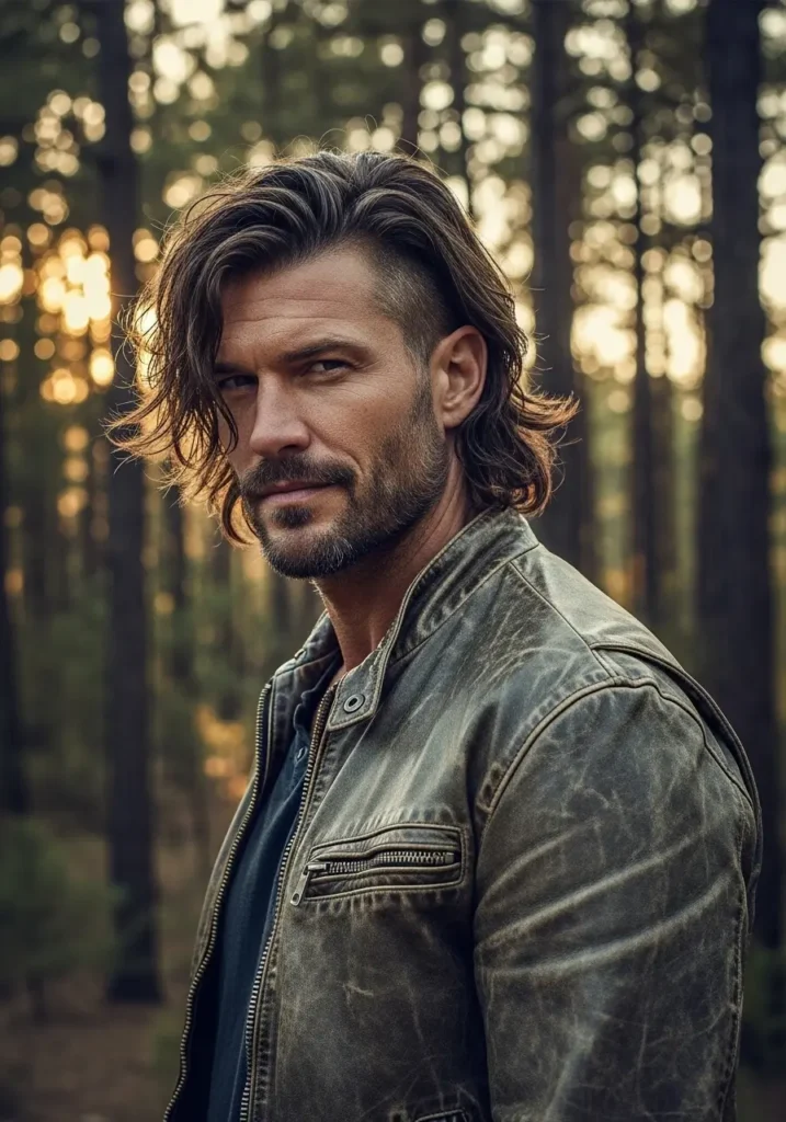 Men wolf cut hair