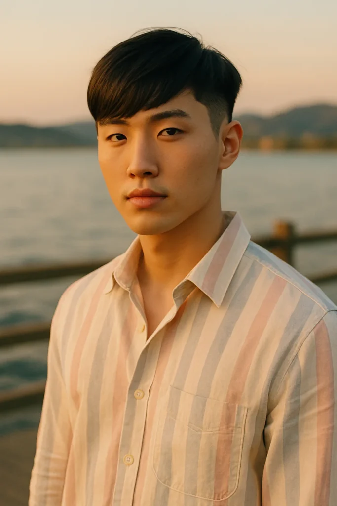 Side Swept Edgar Haircut