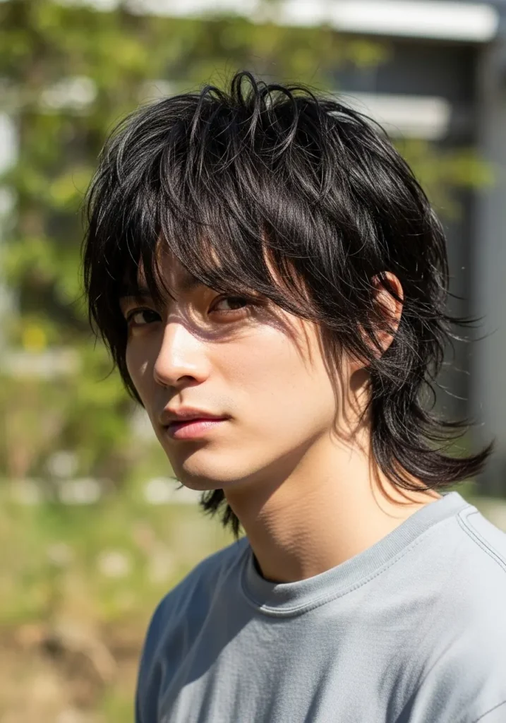 Soft wolf cut style