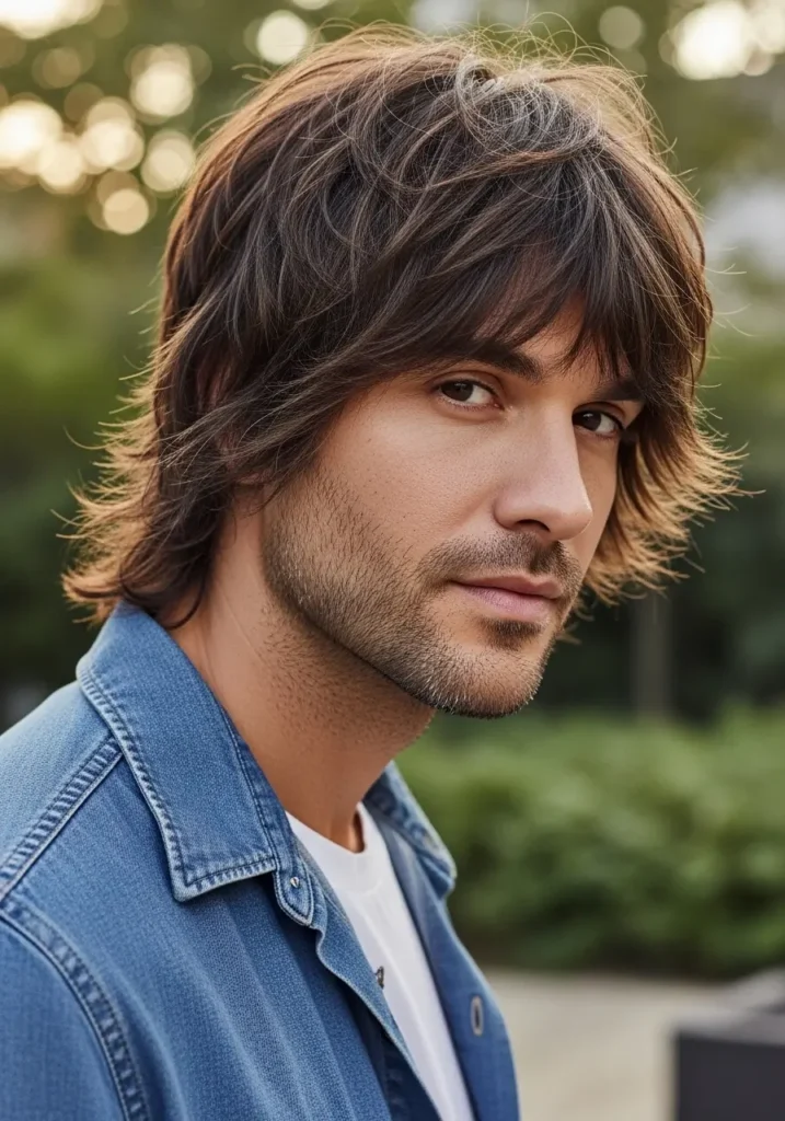 Wolf cut with bangs