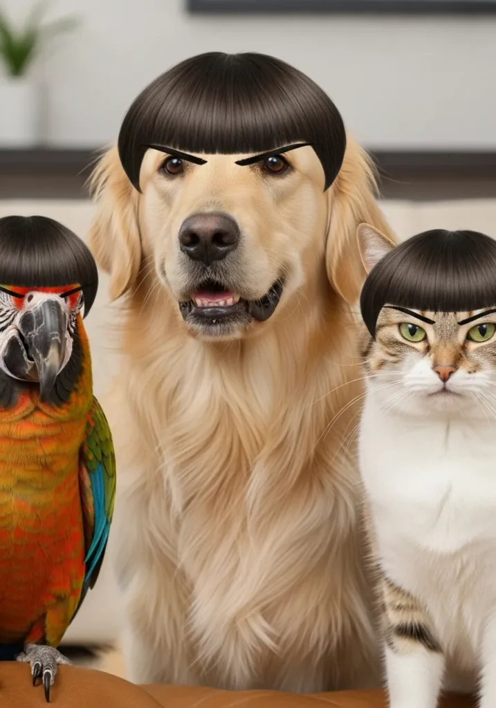 Animals with Edgar cut
