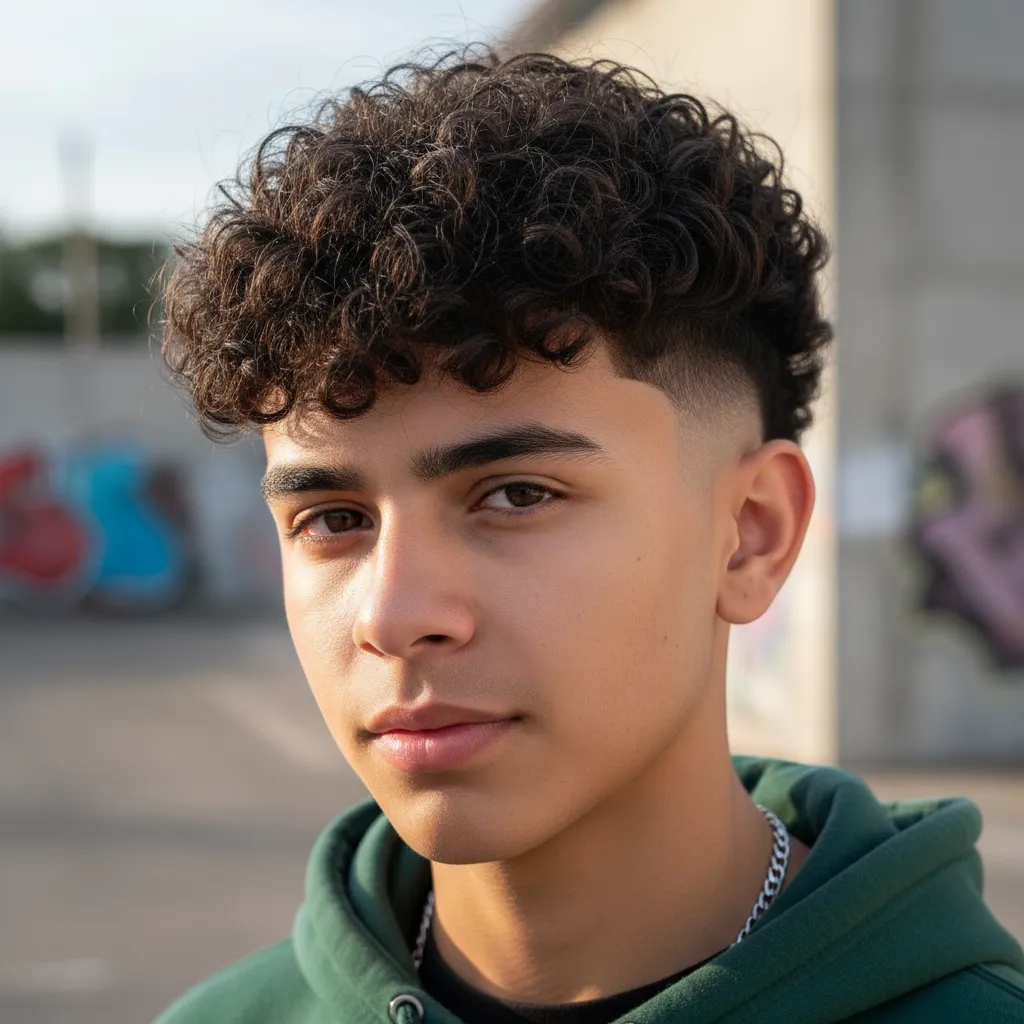 Curly Edgar haircut Mexican