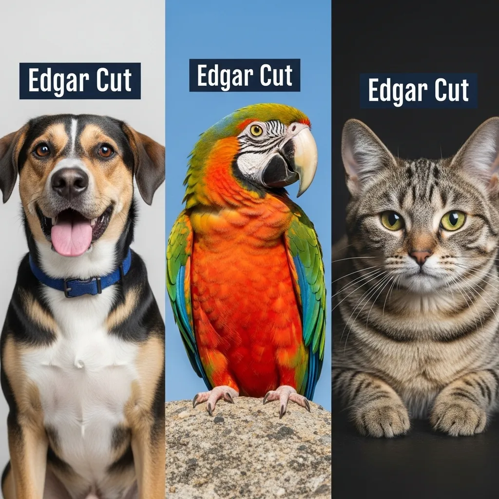 Dog bird cat Edgar cut