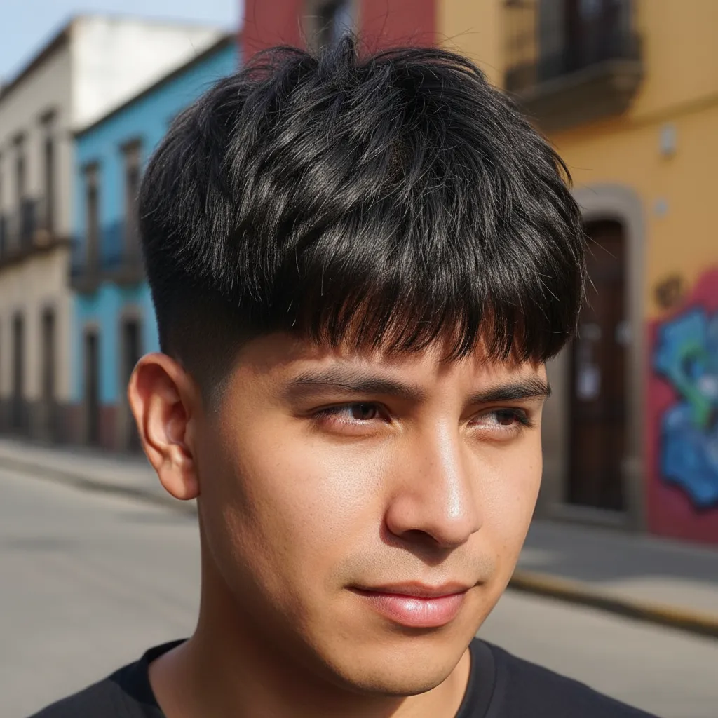 Layered Edgar haircut Mexican