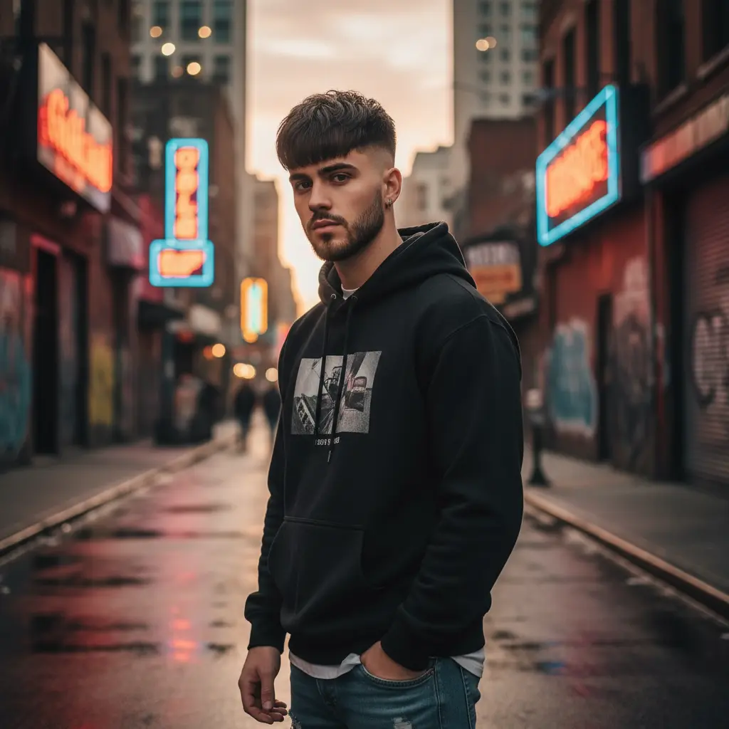 Low taper long Edgar haircut