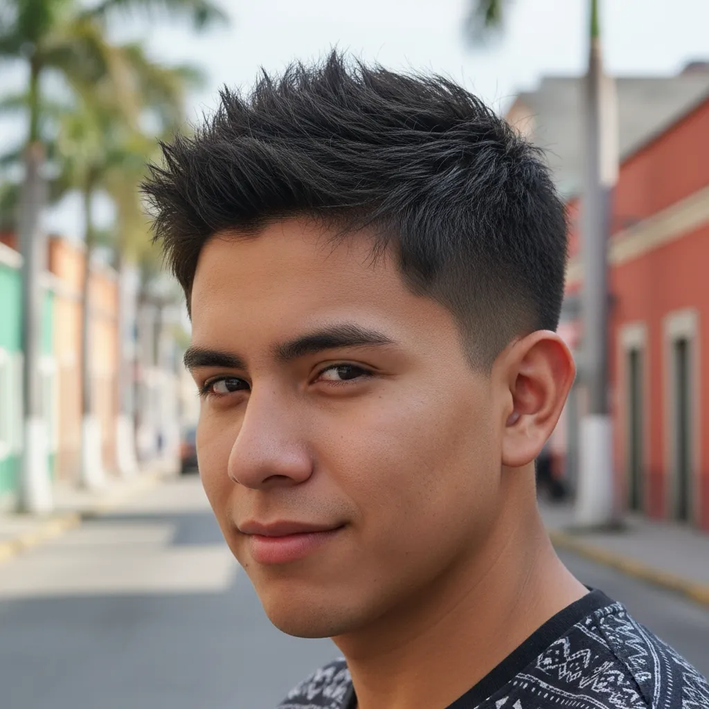 Spiky Edgar haircut Mexican