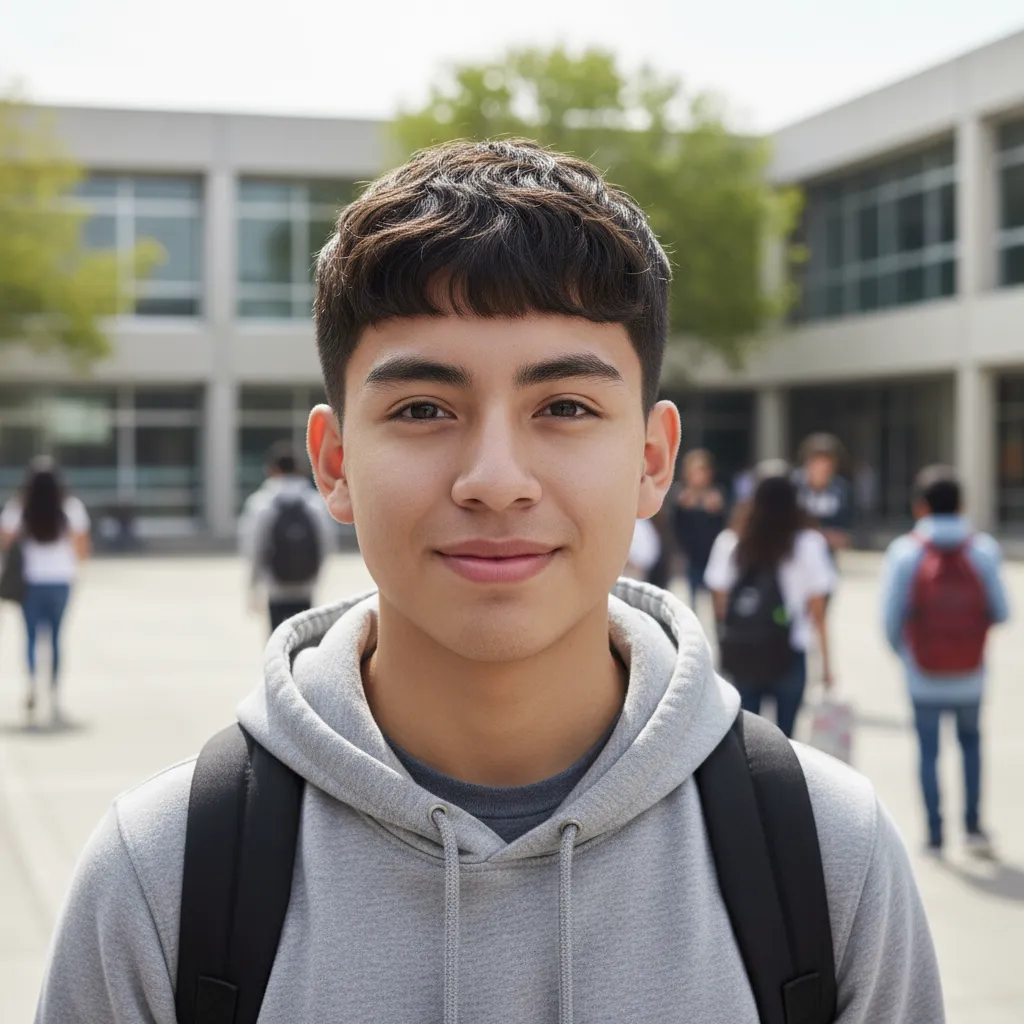 Teen school Edgar haircut Mexican