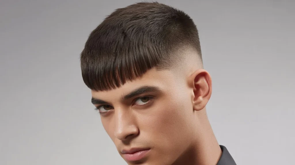 Low Taper Fade with Fringe