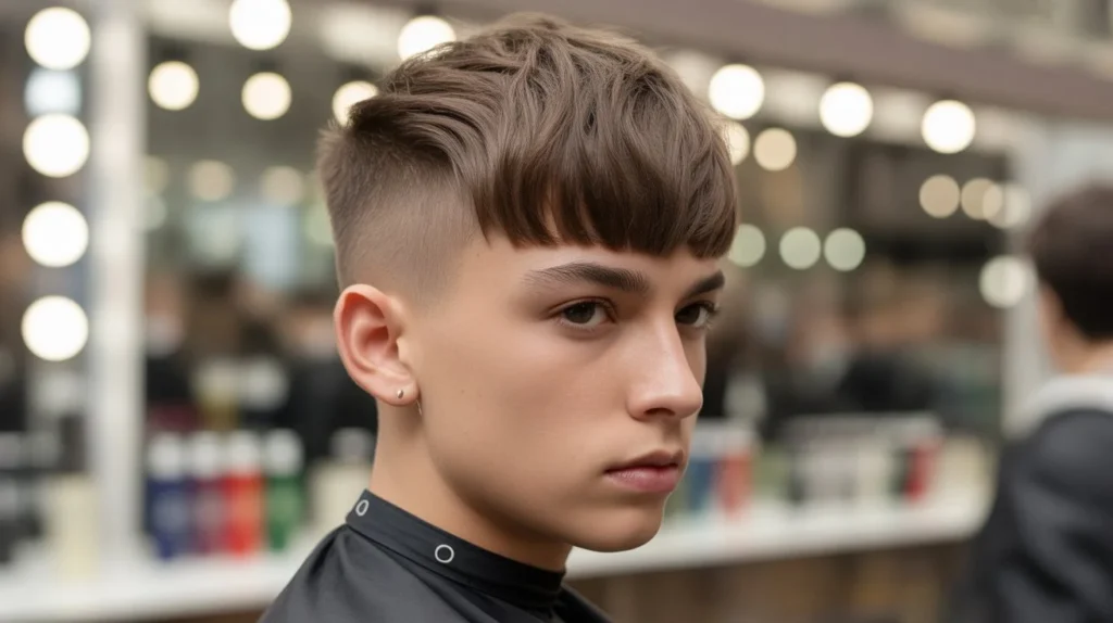 Low Taper Fade with Textured Fringe